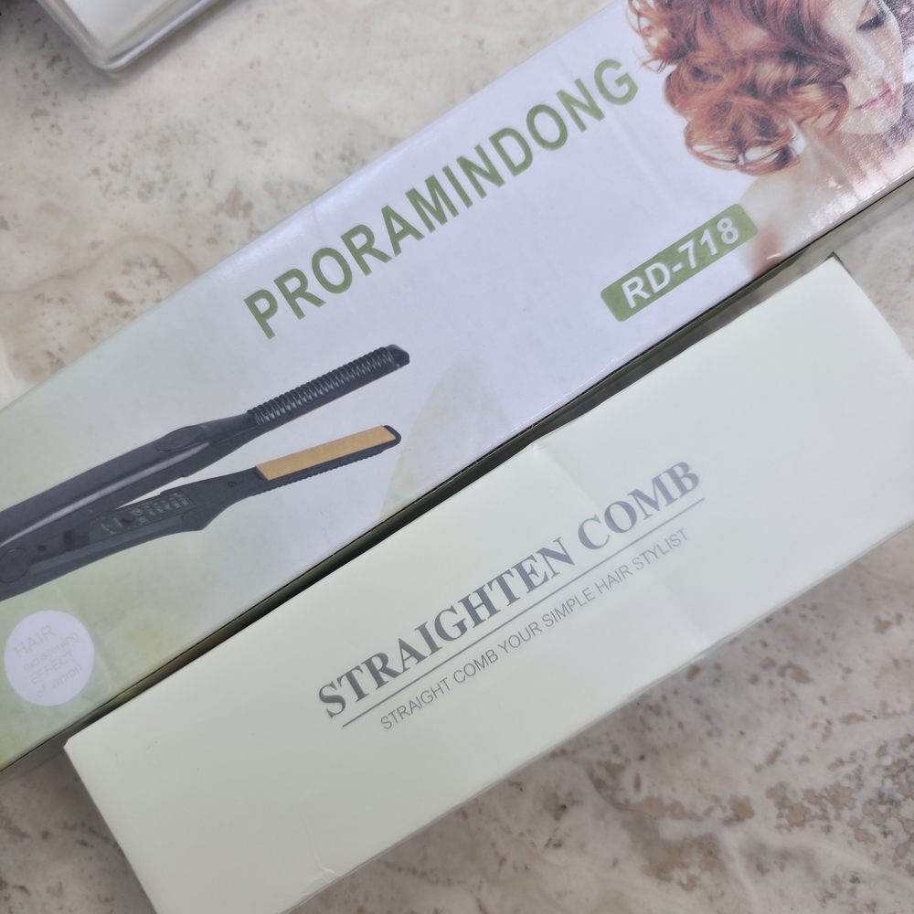 [SET] Hair Straightener and curling iron, Straighten Comb